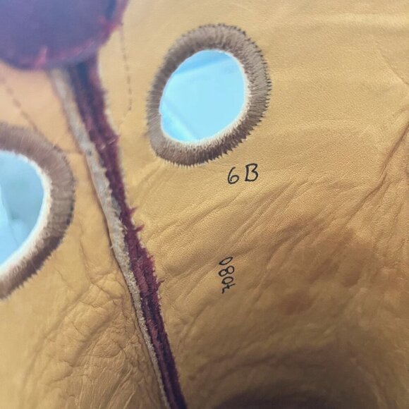 Rod Patrick Womens Knee High Cowboy Boots 6B Brown Red Cowgirl Western Blunt Toe - Picture 9 of 10